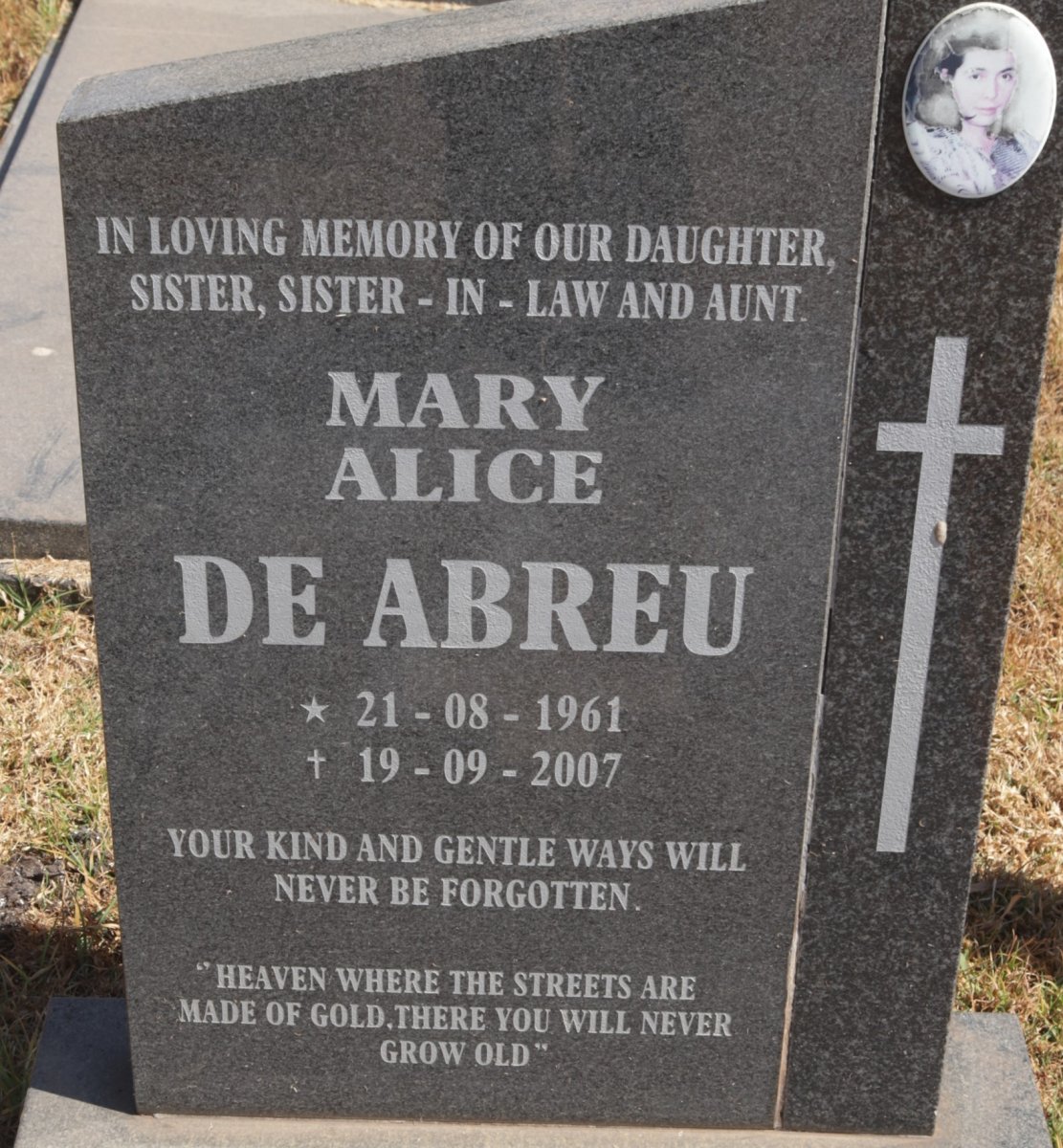 ABREU Mary Alice, de 1961-2007