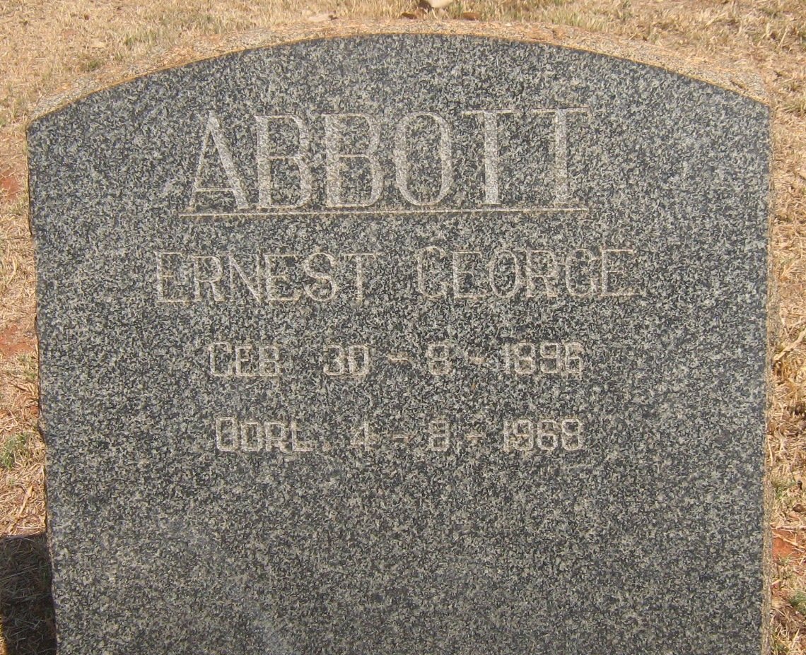 ABBOTT Ernest George 1896-1969