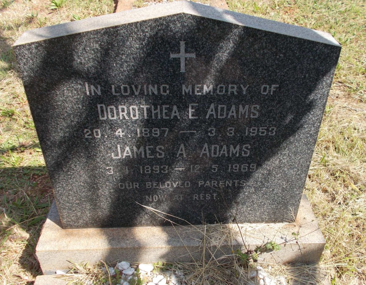ADAMS James A. 1893-1969 &amp; Dorothea E. 1897-1953