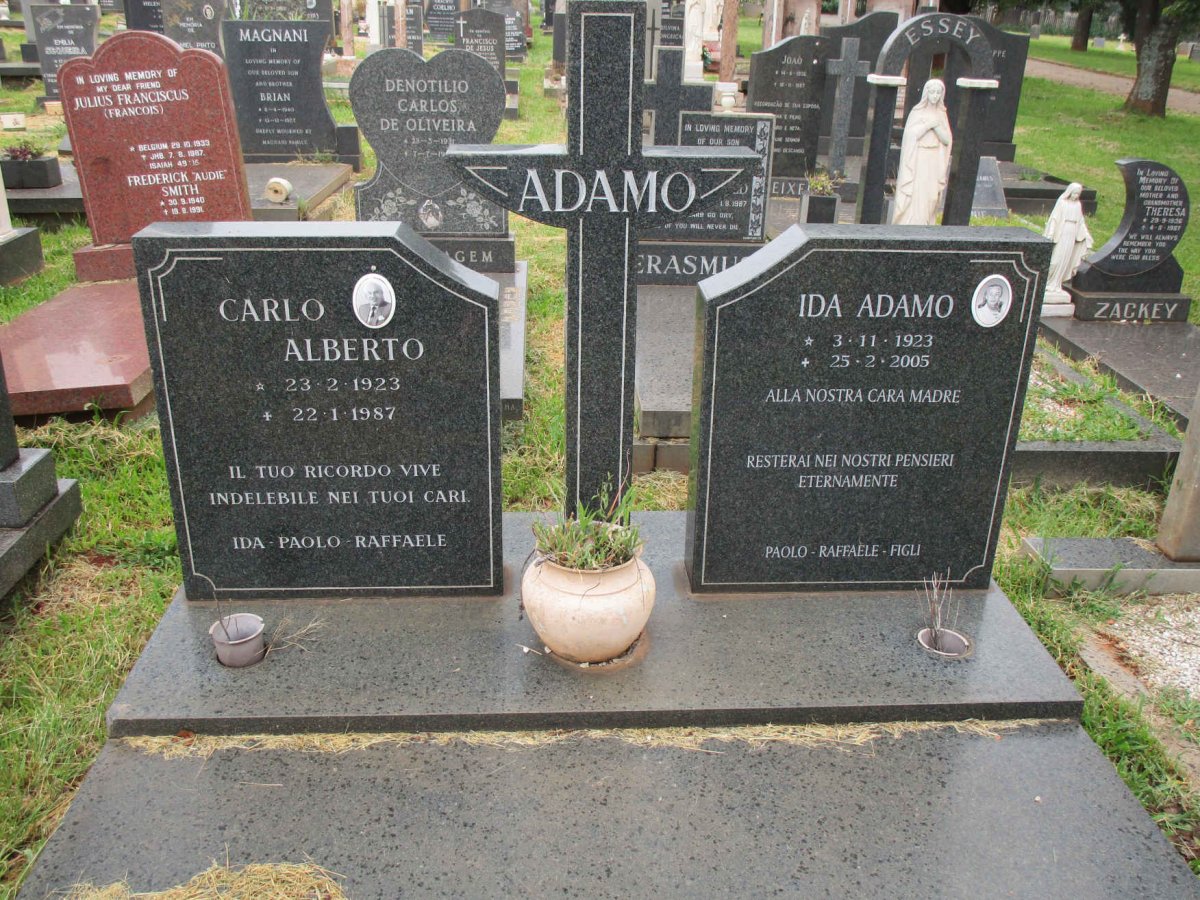 ADAMO Carlo Alberto 1923-1987 &amp; Ida 1923-2005