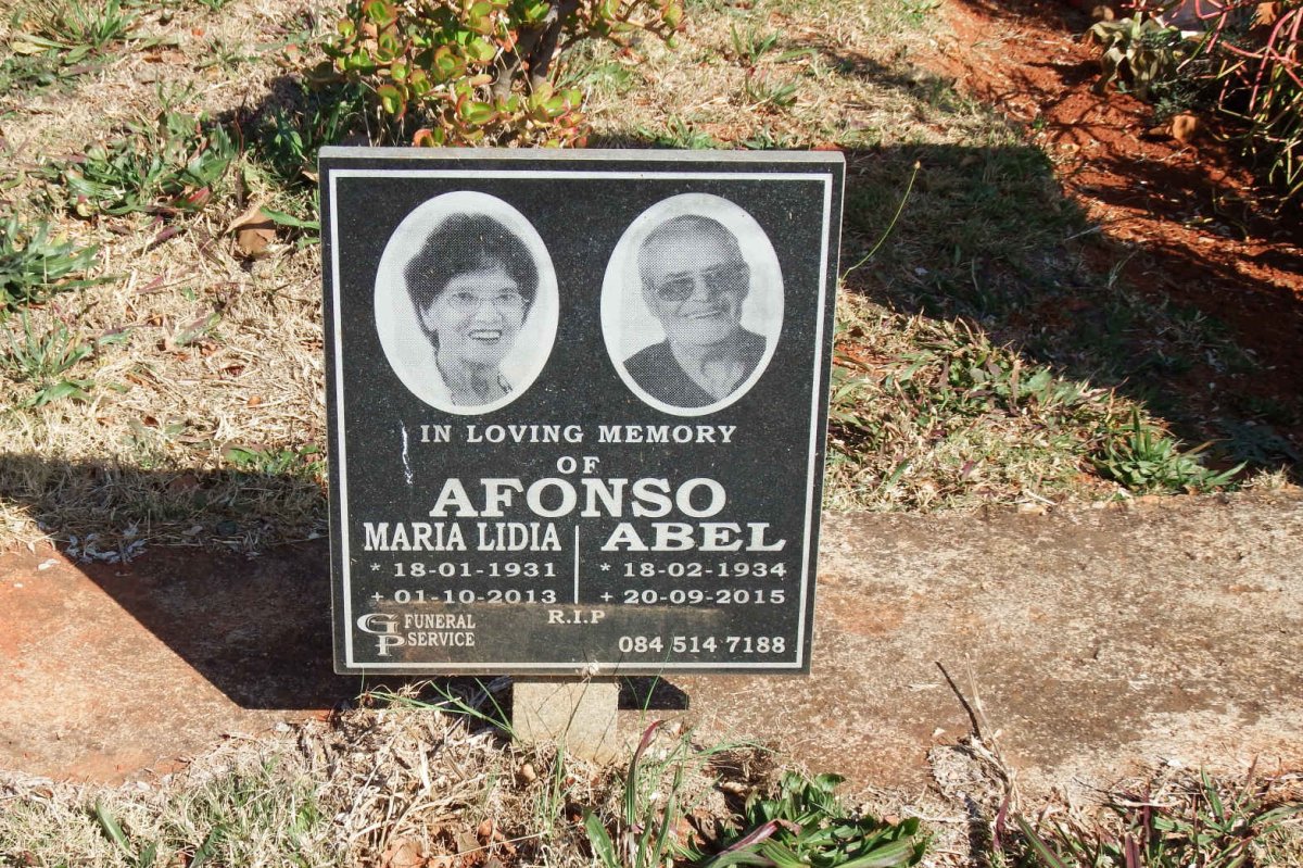 AFONSO Abel 1934-2015 &amp; Maria Lidia 1931-2013