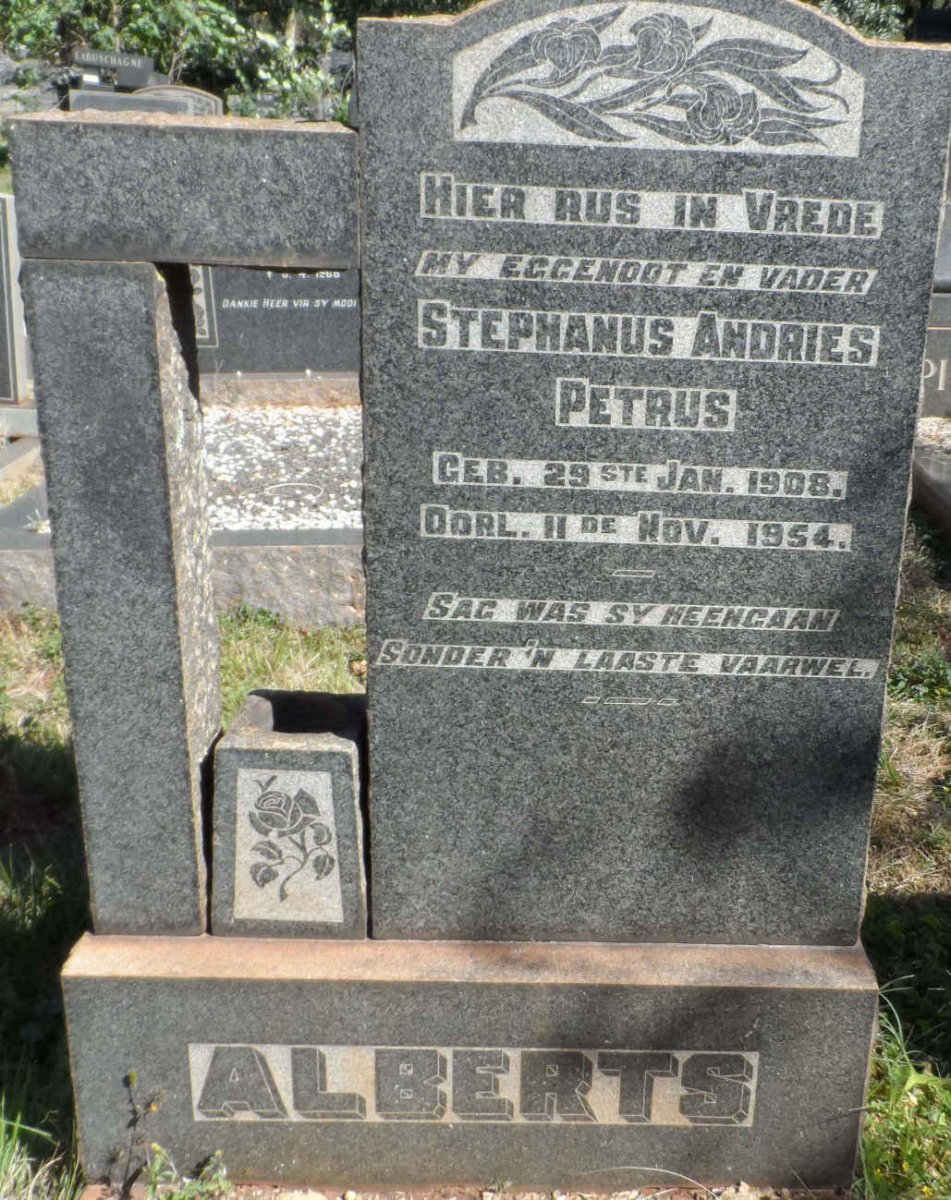 ALBERTS Stephanus Andries Petrus 1908-1954