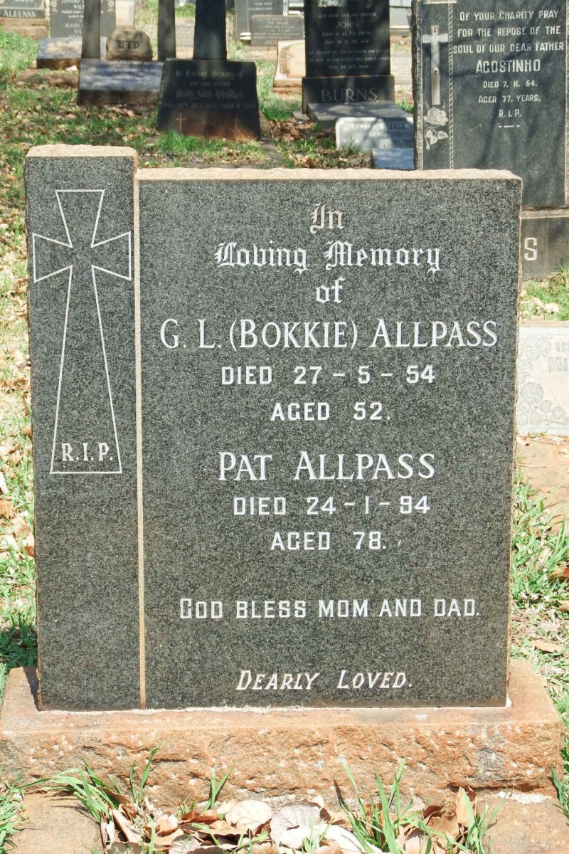 ALLPASS G.L. -1954 &amp; Pat -1994