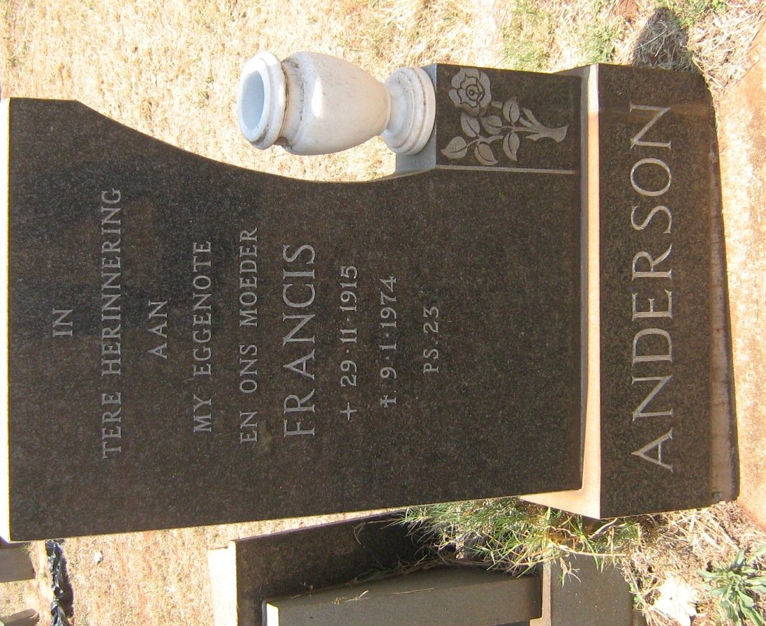ANDERSON Francis 1915-1974