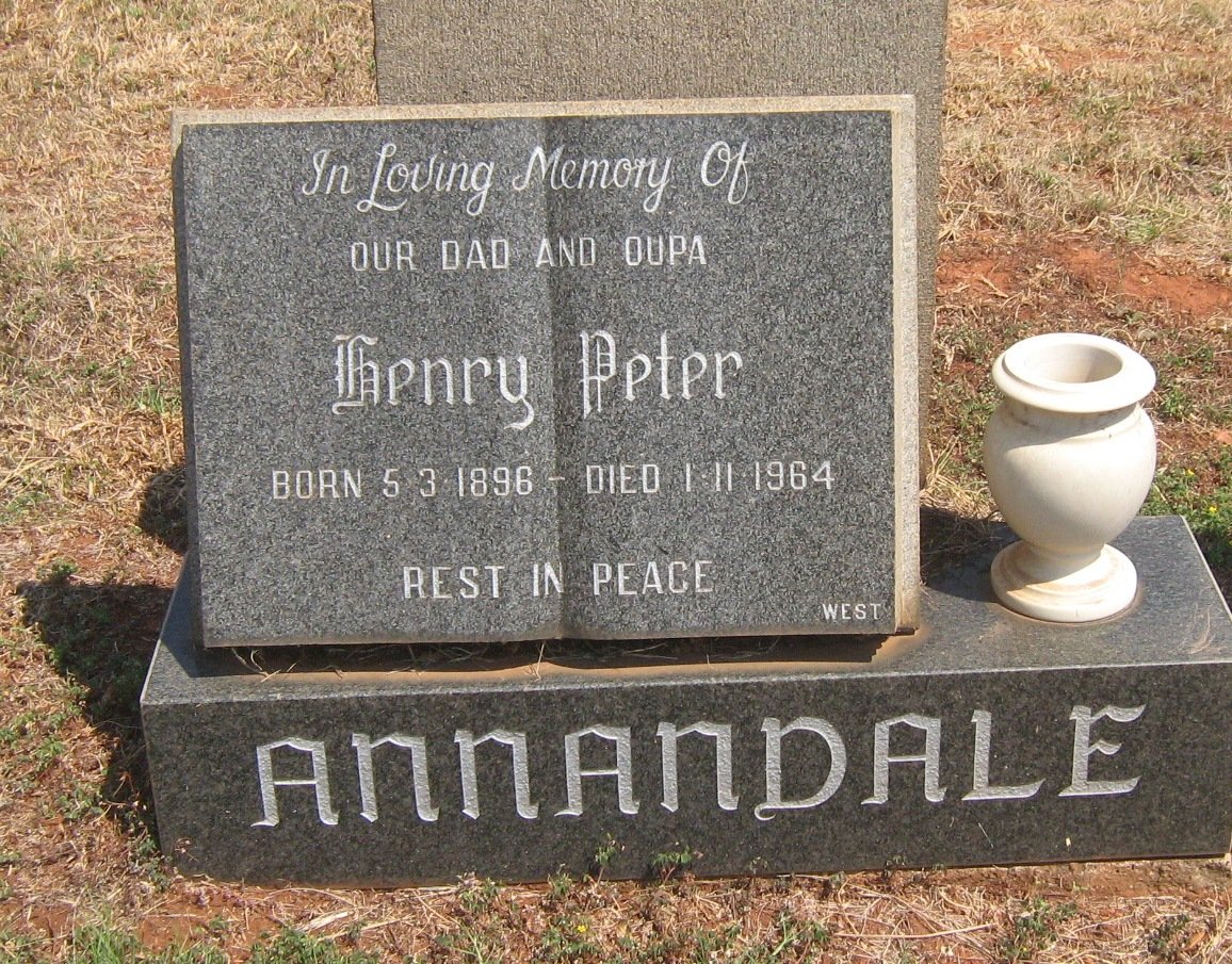 ANNANDALE Henry Peter 1896-1964