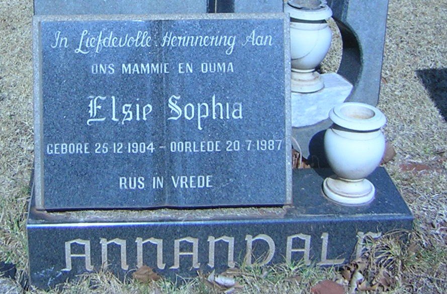 ANNANDALE Elsie Sophia 1904-1987