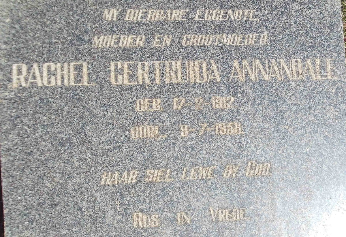 ANNANDALE Rachel Gertruida 1912-1956