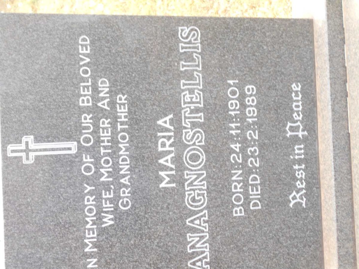 ANAGNOSTELLIS Maria 1901-1989