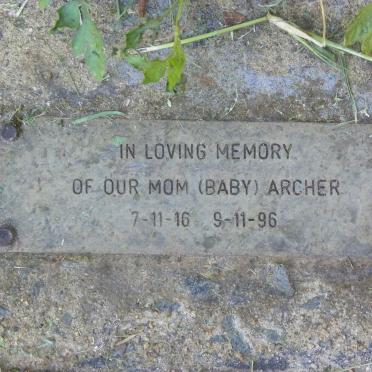 ARCHER John W. 1914-1983 &amp; Baby 1916-1996 :: ARCHER Dean Herbert 1975-1979