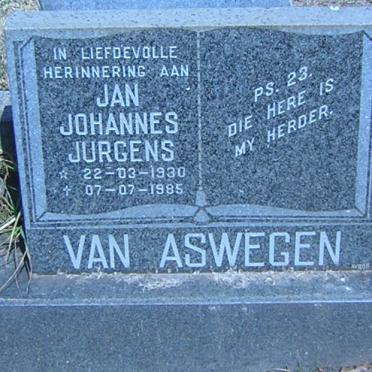ASWEGEN Jan Johannes Jurgens, van 1930-1985