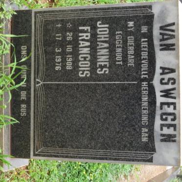 ASWEGEN Johannes Francois, van 1908-1976