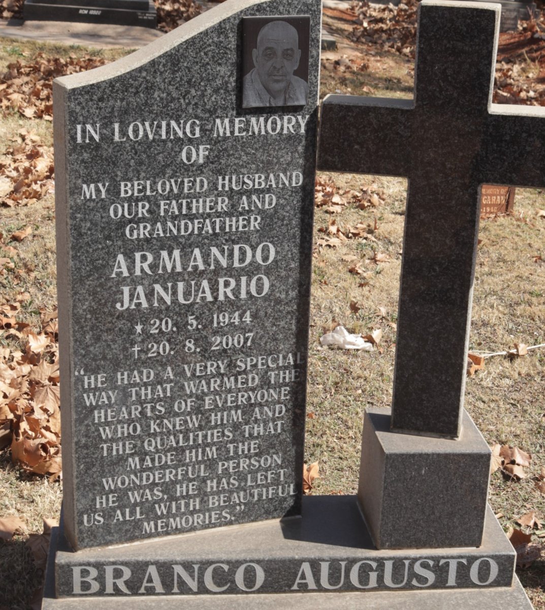 AUGUSTO Armando Januario, BRANCO 1944-2007