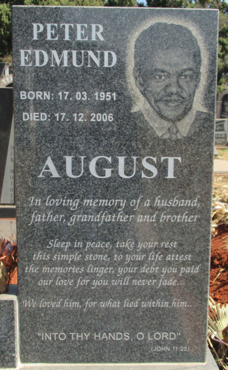AUGUST Peter Edmund 1951-2006