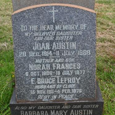 AUSTIN Norah Frances 1886-1977 :: AUSTIN Joan 1914-1968