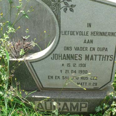AUCAMP Johannes Matthys 1901-1990