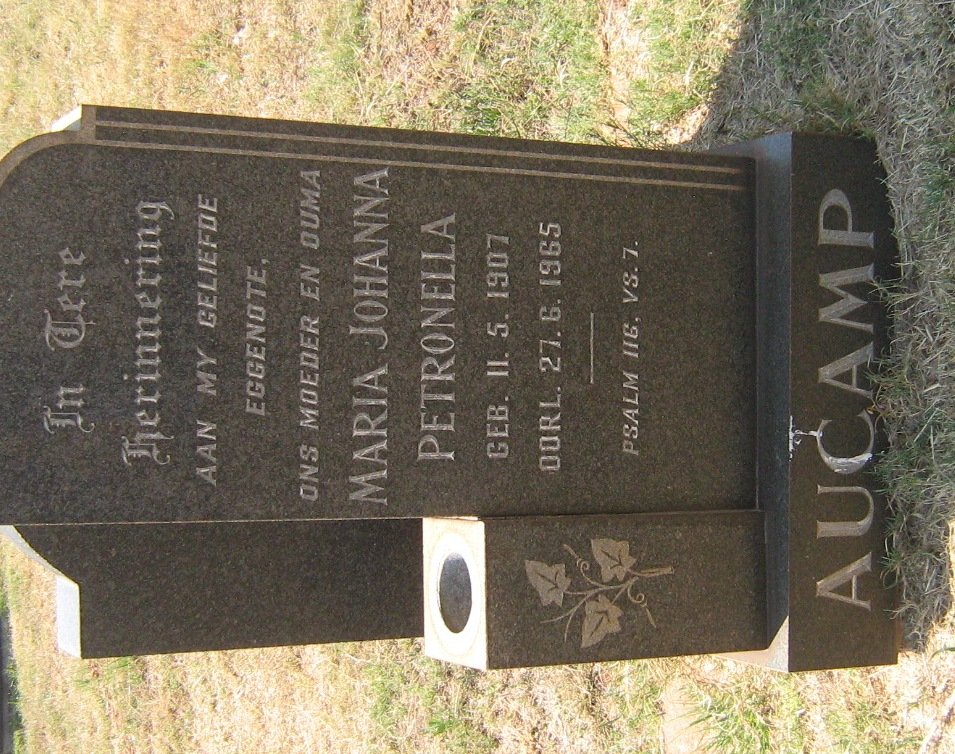 AUCAMP Maria Johanna Petronella 1907-1965