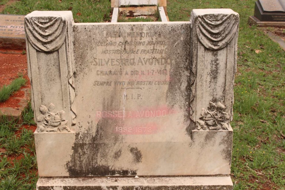 AVONDO Silvestro -1946 &amp; Rosseta 1892-1973