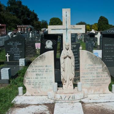 AZZIE Timothy Michael 1905-1988 &amp; Mary 1908-1980