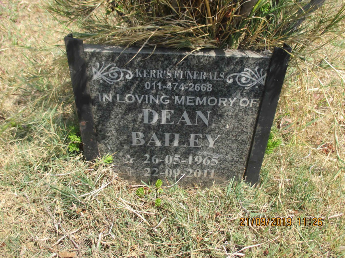 BAILEY Dean 1965-2011