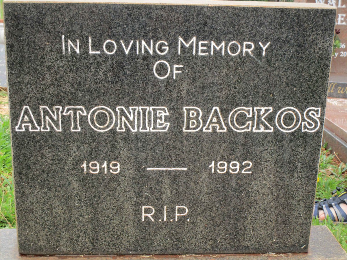BACKOS Antonie 1919-1992