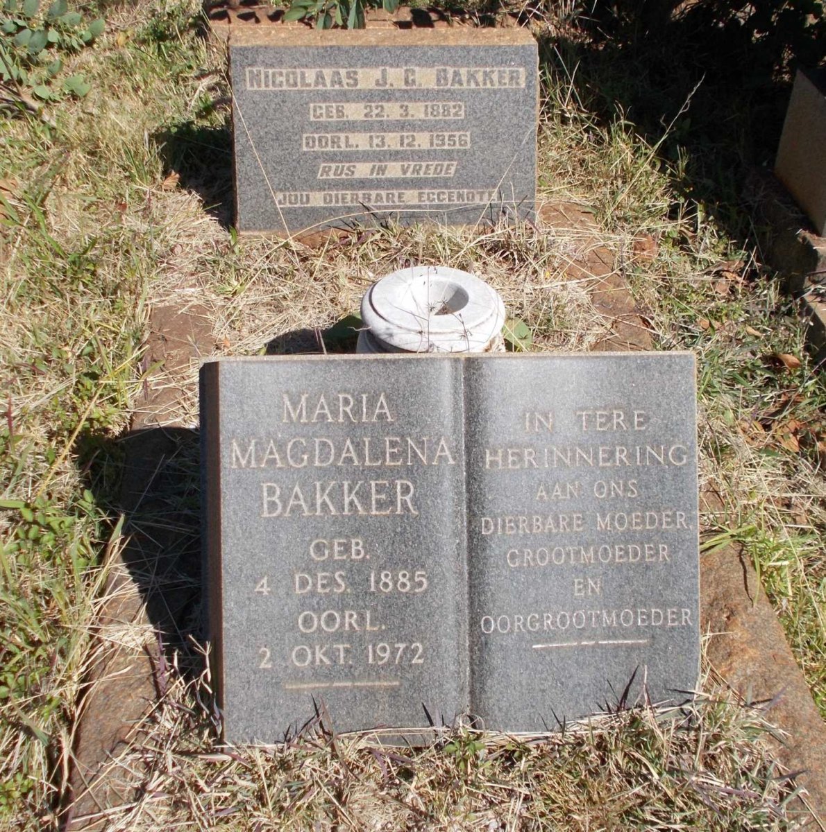 BAKKER Nicolaas J.C. 1882-1956 &amp; Maria Magdalena 1885-1972