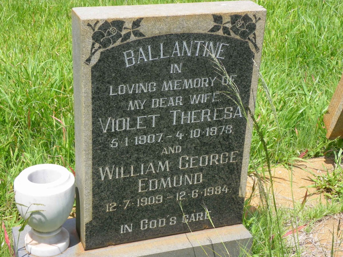 BALLANTINE William George Edmund 1909-1984 &amp; Violet Theresa 1907-1978