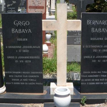 BABAYA Grgo 1902-1979 &amp; Bernardina 1909-1976