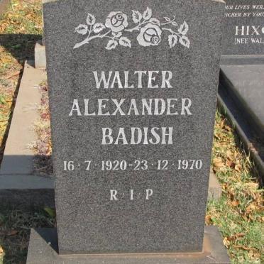 BADISH Walter Alexander 1920-1970