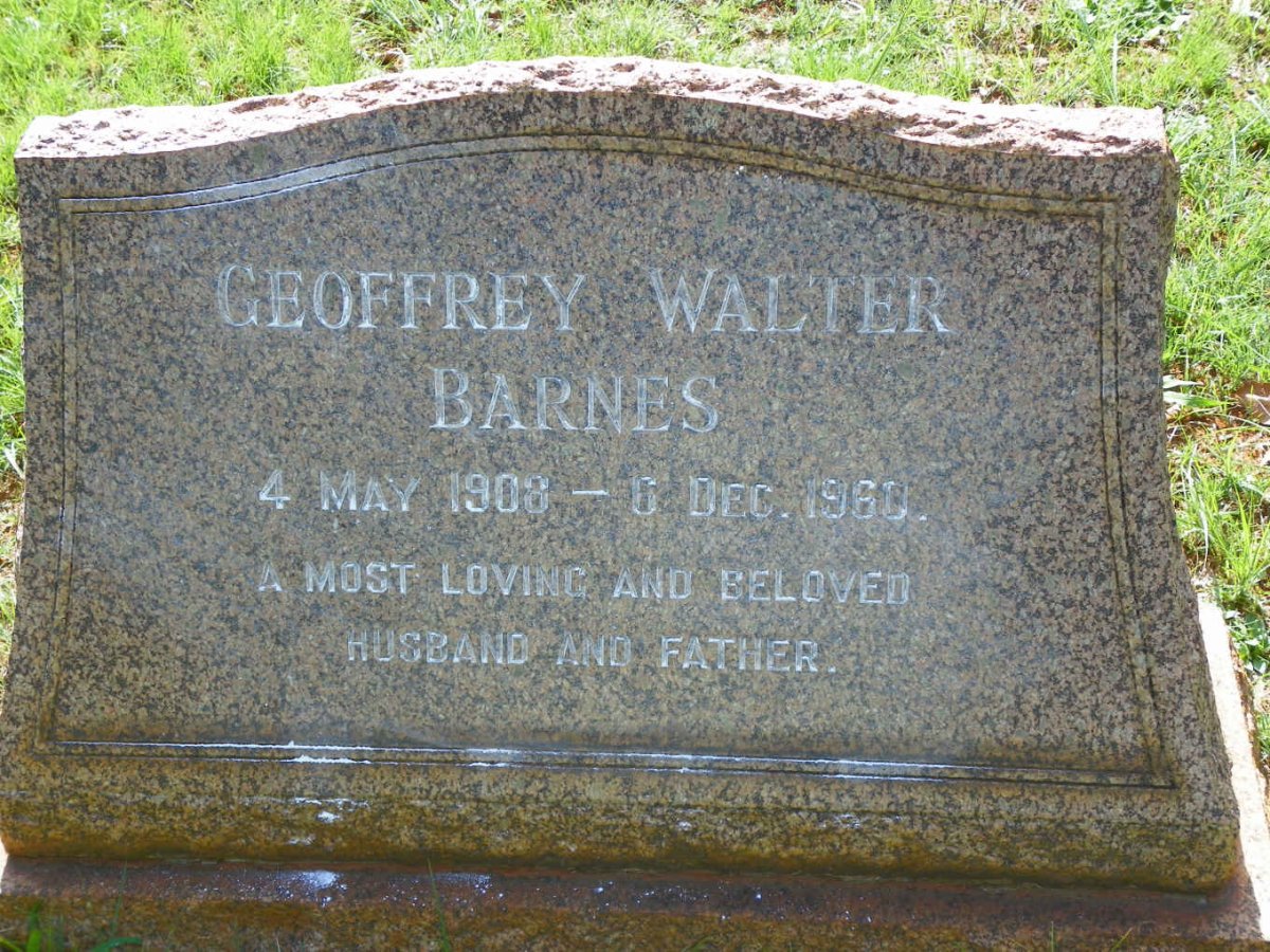 BARNES Geoffrey Walter 1908-1960