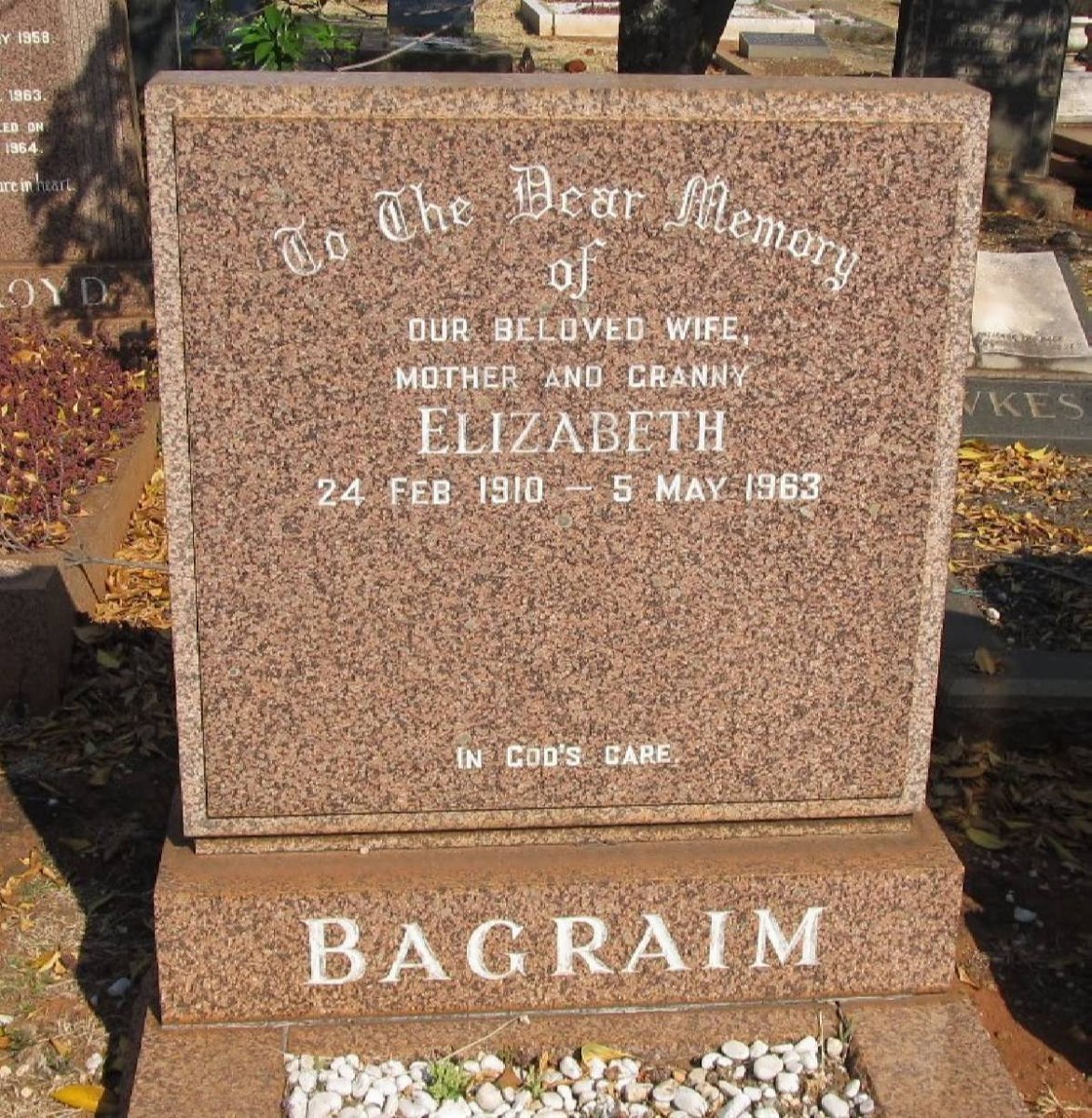 BAGRAIM Elizabeth 1910-1963