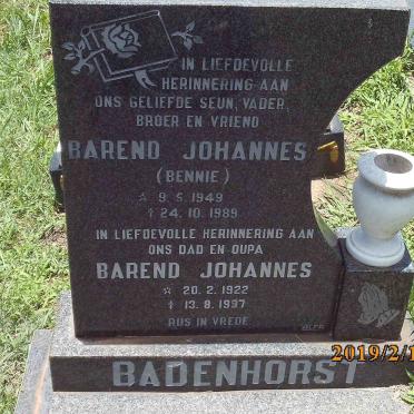 BADENHORST Surnames :: BADENHORST vanne