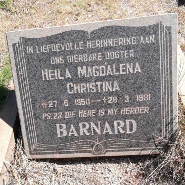 BARNARD Heila Magdalena Christina 1950-1981