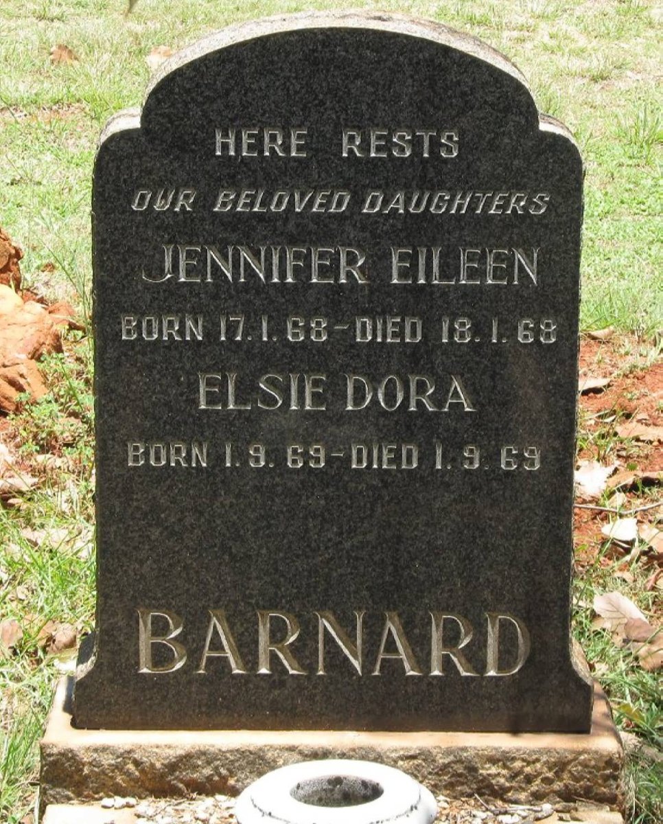 BARNARD Jennifer Eileen 1968-1968 :: BARNARD Elsie Dora 1969-1969