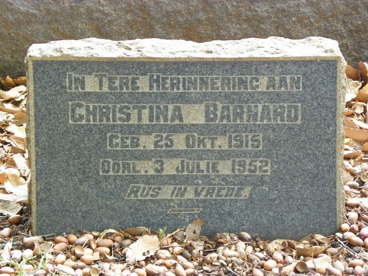 BARNARD Christina 1915-1952