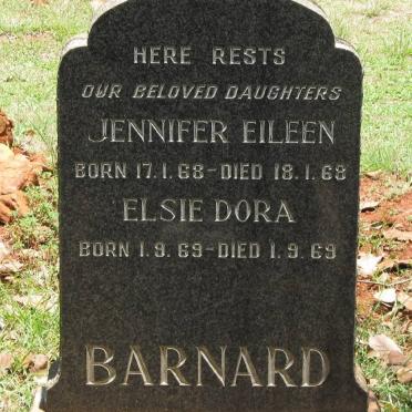 BARNARD Jennifer Eileen 1968-1968 :: BARNARD Elsie Dora 1969-1969