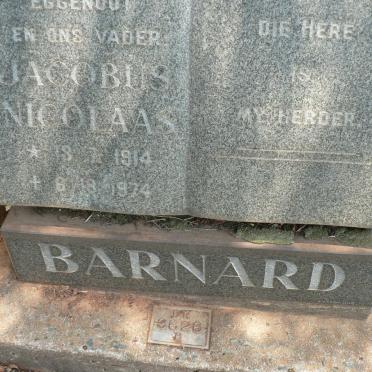 BARNARD Jacobus Nicolaas 1914-1974