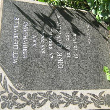 BAKKER Dirk 1951-1966