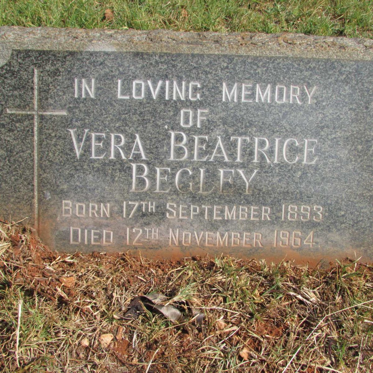 BEGLEY Vera Beatrice 1893-1964