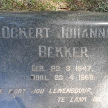 BEKKER Ockert Johannes 1947-1968