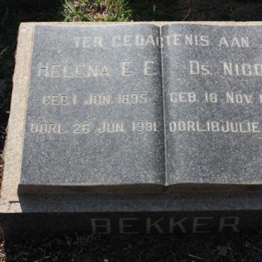 BEKKER Nico 1898-1967 &amp; Helena E.E. 1895-1981