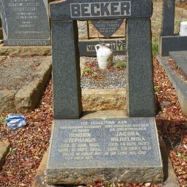 BECKER Hendrik Stephanus 1888-1943 &amp; Jacoba Wilhelmina 1893-1971
