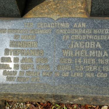 BECKER Hendrik Stephanus 1888-1943 &amp; Jacoba Wilhelmina 1893-1971