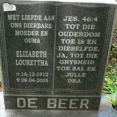 BEER Elizabeth Lourettha, de 1912-2005