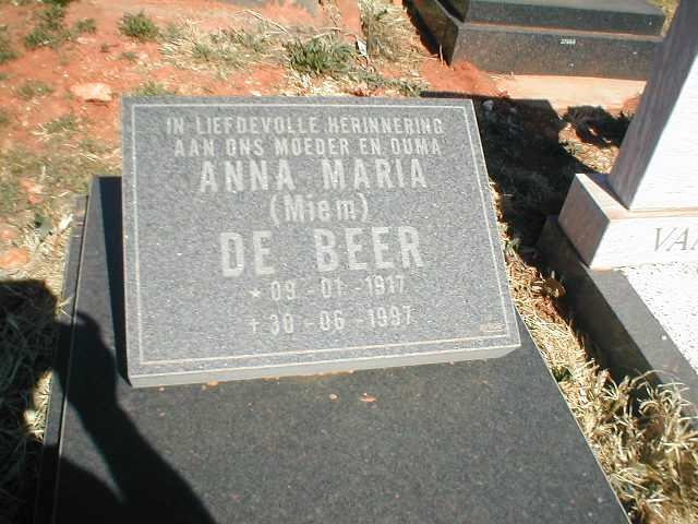 BEER Anna Maria, de 1917-1997