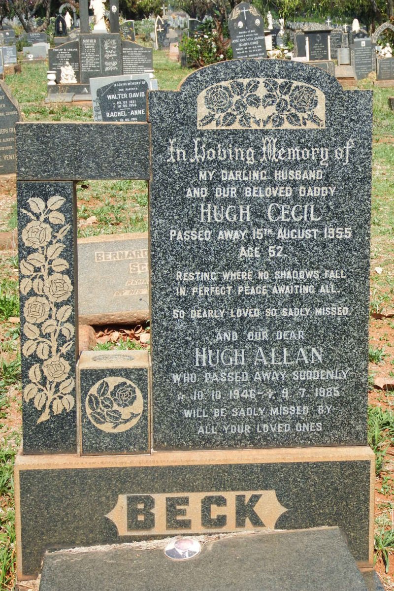 BECK Hugh Cecil -1955 :: BECK Hugh Allan 1946-1985
