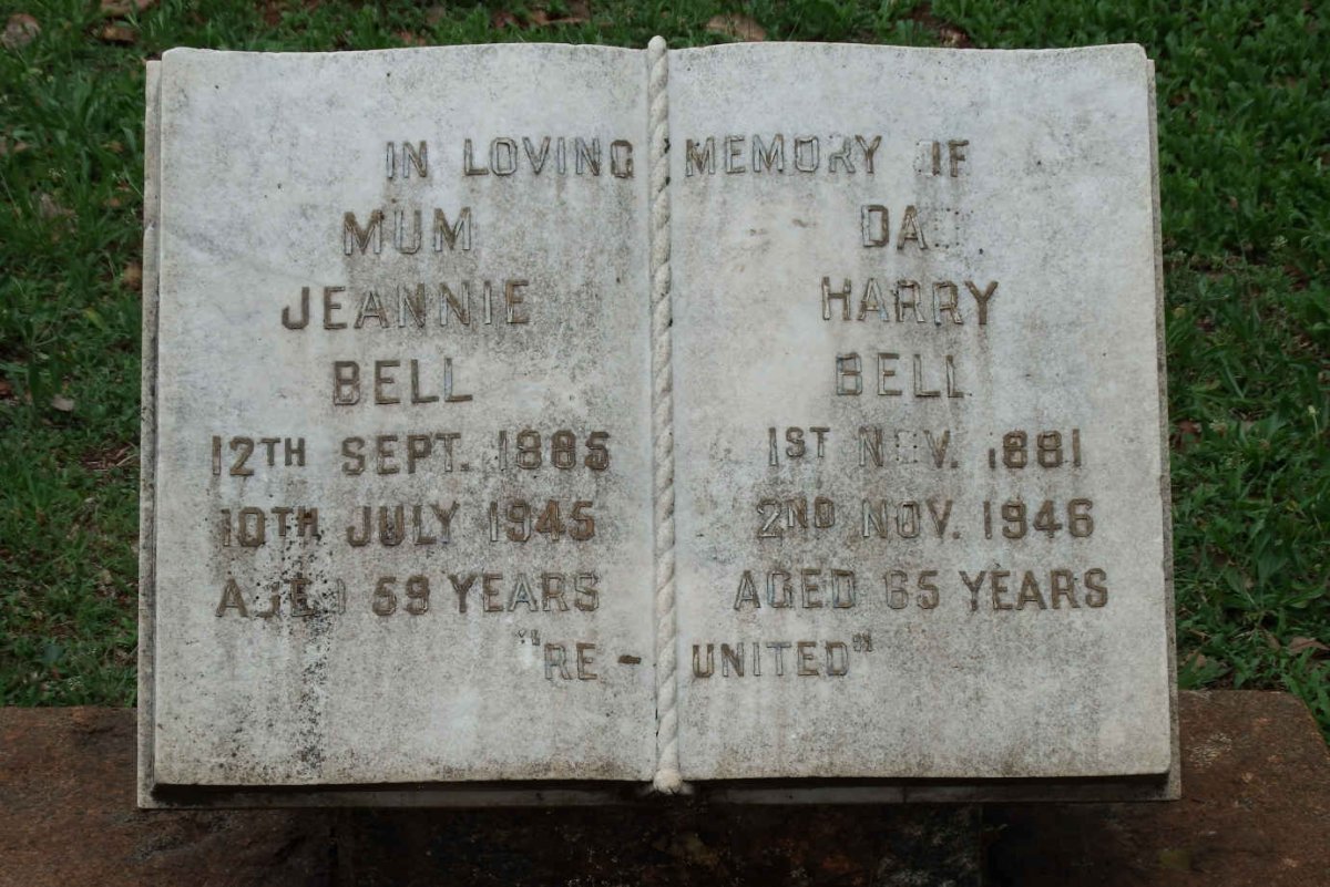 BELL Harry 1881-1946 &amp; Jeannie 1885-1945