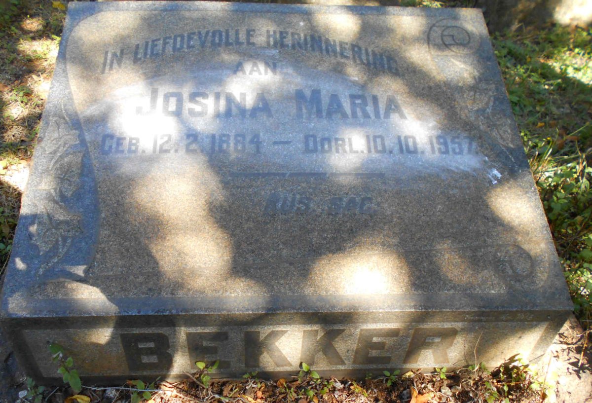 BEKKER Josina Maria 1884-1957