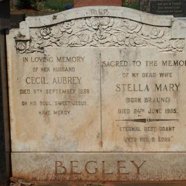 BEGLEY Cecil Aubrey -1958 &amp; Stella Mary BRAUND -1955