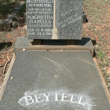 BEYTELL Magrietha Isabella 1966-1981