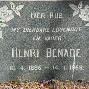 BENADE Henri 1895-1959